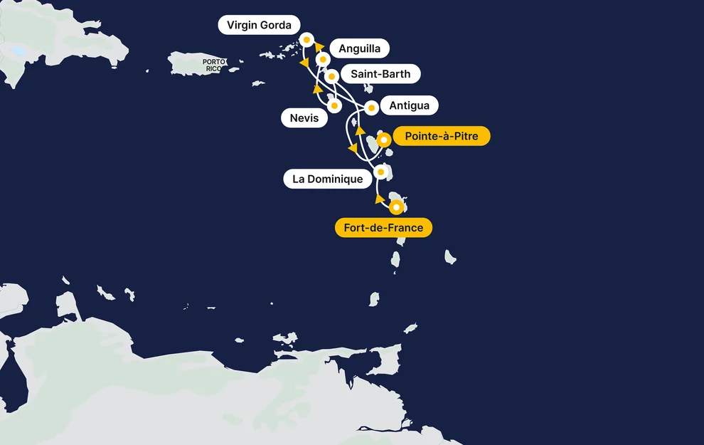 St-Barth et les îles Vierges