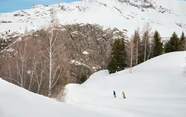 Skieurs à l'Alpe d'Huez
