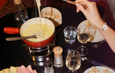 Fondue de queso.
