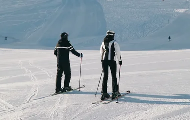 Skieurs à Serre-Chevalier