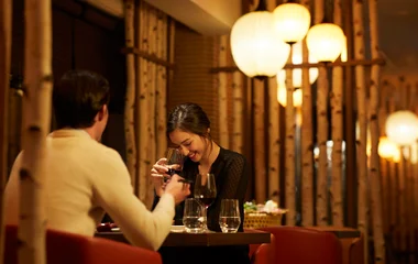 Couple enjoying bar at ClubMed.