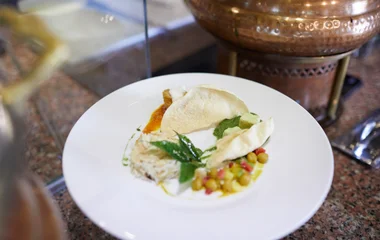 Plato del resort.