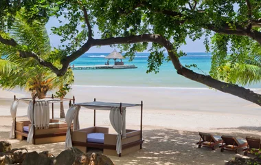 Bungalows en la playa.